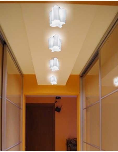 Artemide lámpara de techo Logico Mini C Dif. Seda Pulida