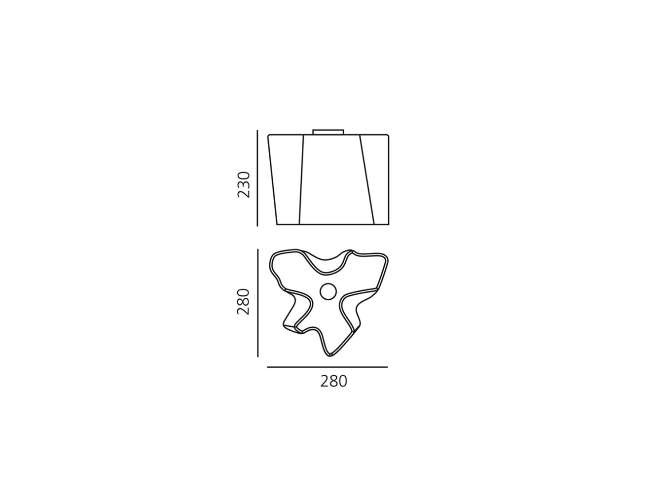 Artemide lámpara de techo Logico Mini C Dif. Seda Pulida