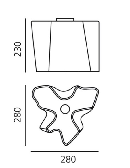 Artemide lámpara de techo Logico Mini C Dif. Seda Pulida