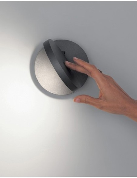 Artemide lámpara de pared Demetra Led W Sin Conm. Gris
