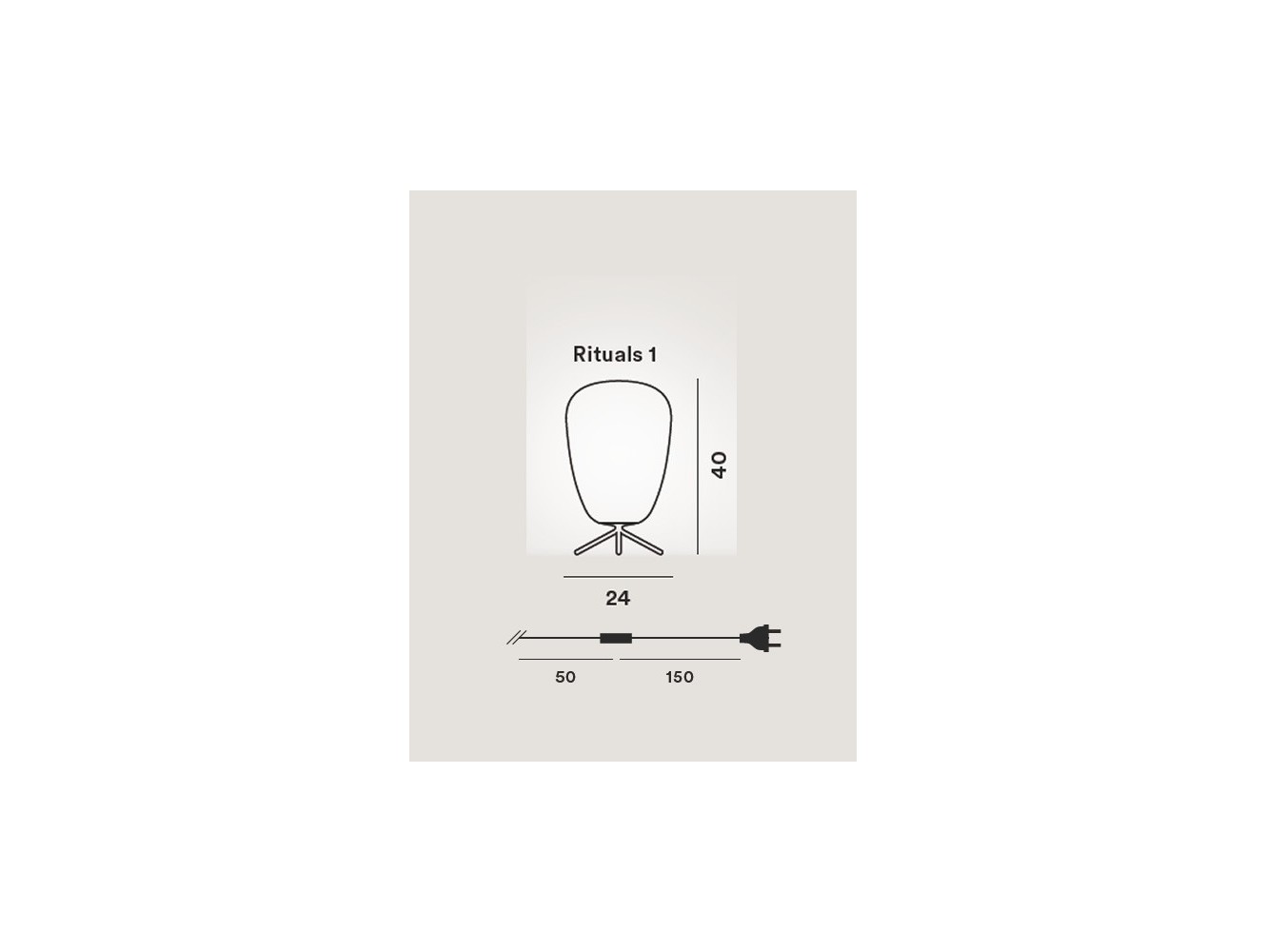 Foscarini Rituals 1 lámpara de sobremesa E27 Blanco