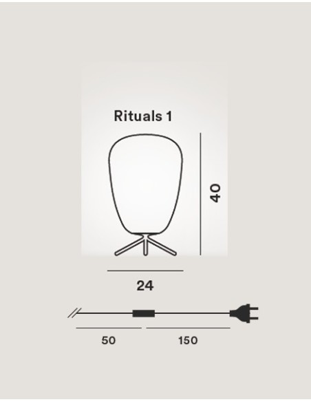 Foscarini Rituals 1 lámpara de sobremesa E27 Blanco