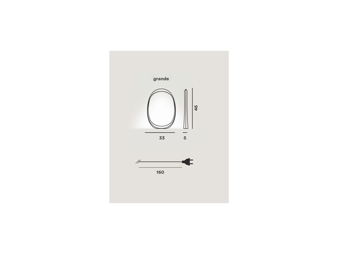 Foscarini Anisha Grande lámpara de sobremesa Blanco