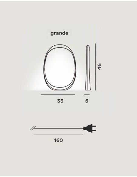 Foscarini Anisha Grande lámpara de sobremesa Blanco