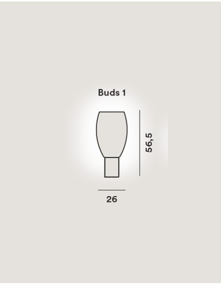 Foscarini Buds 1 lámpara de sobremesa Blanco cálido