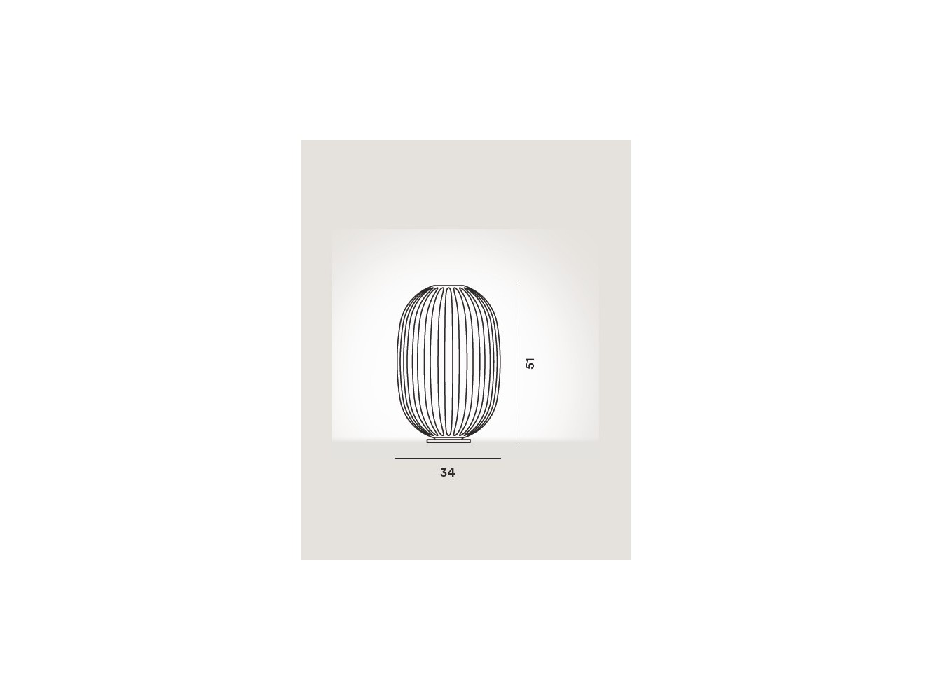 Foscarini Plass Media lámpara de sobremesa Gris