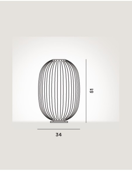 Foscarini Plass Media lámpara de sobremesa Azul claro