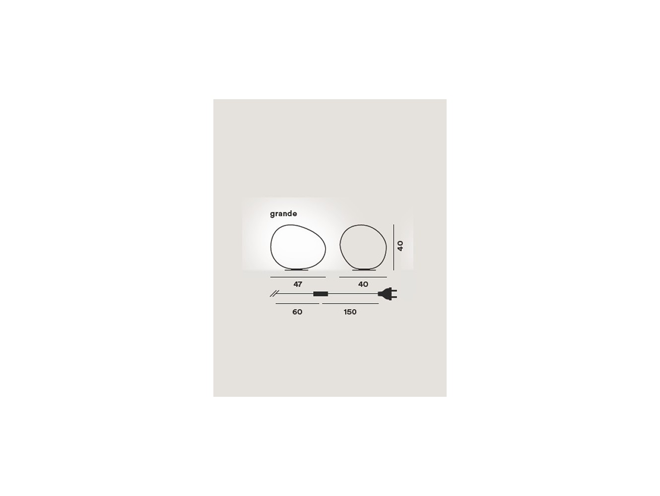 Foscarini Gregg Grande lámpara de sobremesa Blanco
