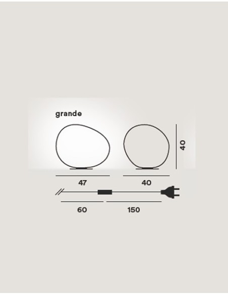 Foscarini Gregg Grande lámpara de sobremesa Blanco