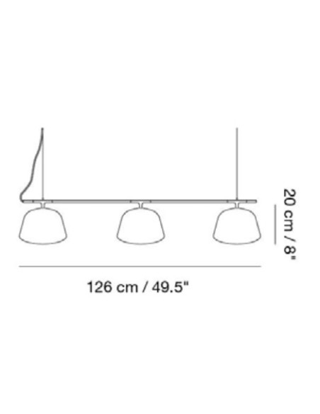 Muuto Ambit Rail Lamp lámpara de suspensión 3x60W E14 Blanco