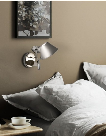 Artemide lámpara de pared Tolomeo Faretto New con interruptor on/off