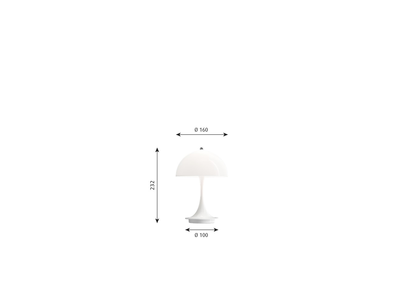 Louis Poulsen lámpara de Sobremesa PANTHELLA PORTABLE LED 27K OPAL V1
