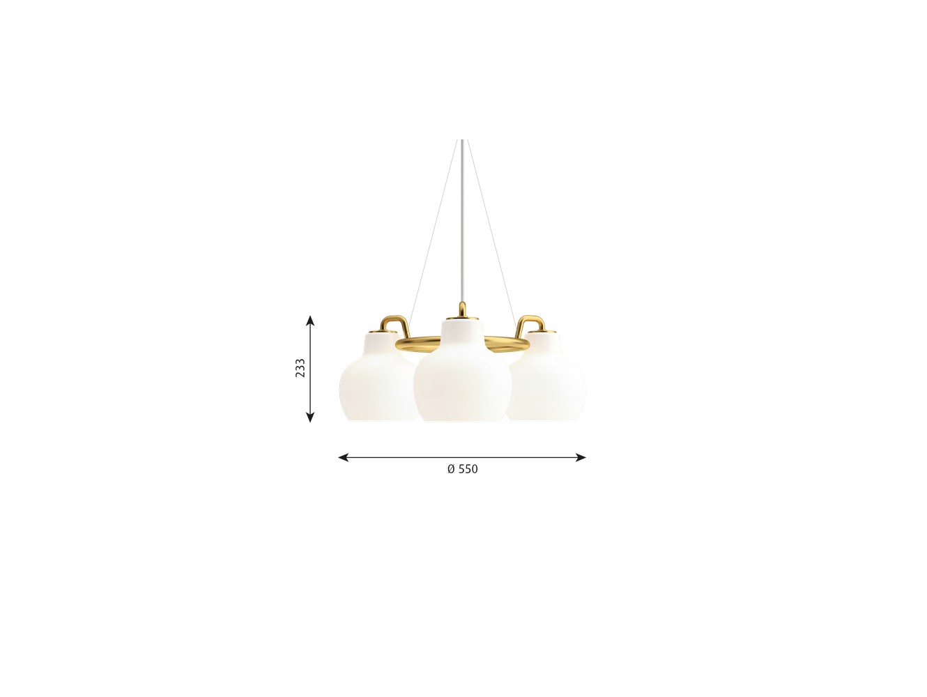 Louis Poulsen lámpara de Suspensión VL RING CROWN 3 3X40W E27 SUSP
