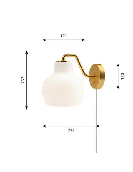 Louis Poulsen lámpara de Pared VL RING CROWN WALL LAMP 1 40W E27