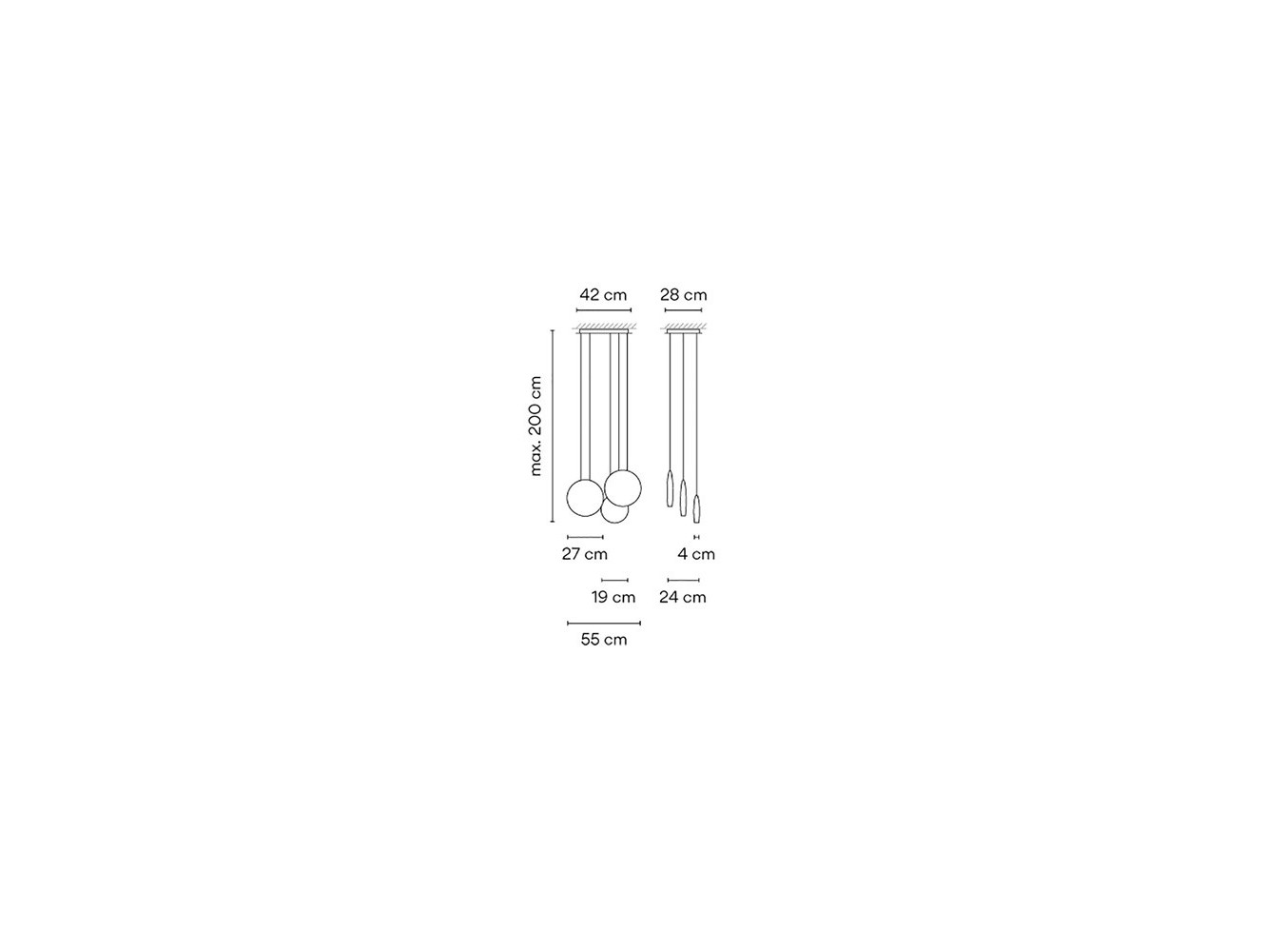 Vibia lámpara de suspensión LED Cosmos 2510