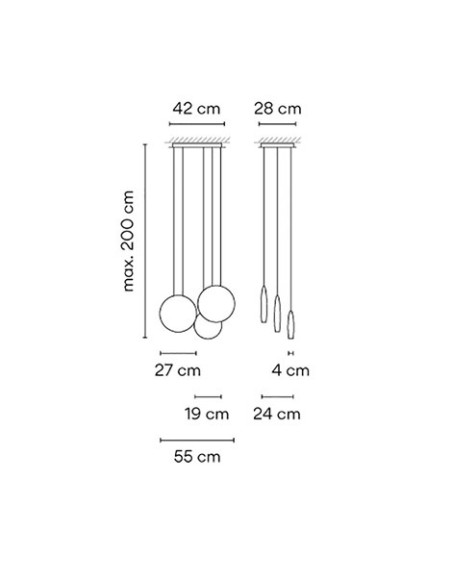 Vibia lámpara de suspensión LED Cosmos 2510