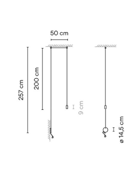 Vibia lámpara de suspensión LED Wireflow FreeForm 0347