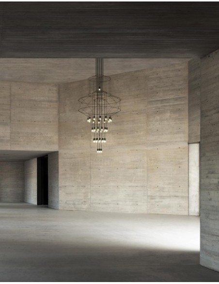 Vibia lámpara de suspensión LED Wireflow Chandelier 0374