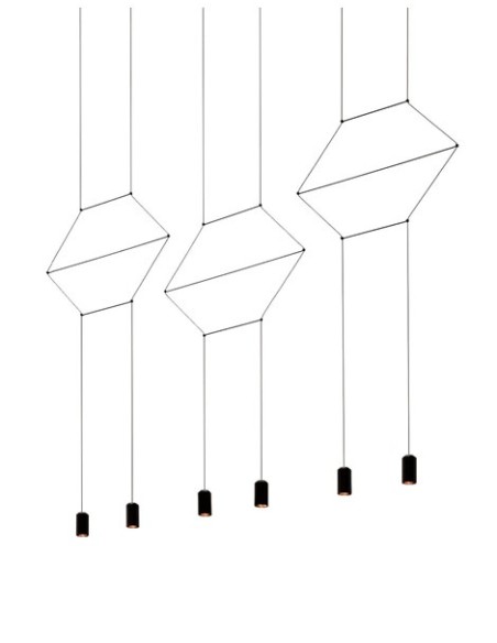 Vibia lámpara de suspensón LED Wireflow Lineal 0325
