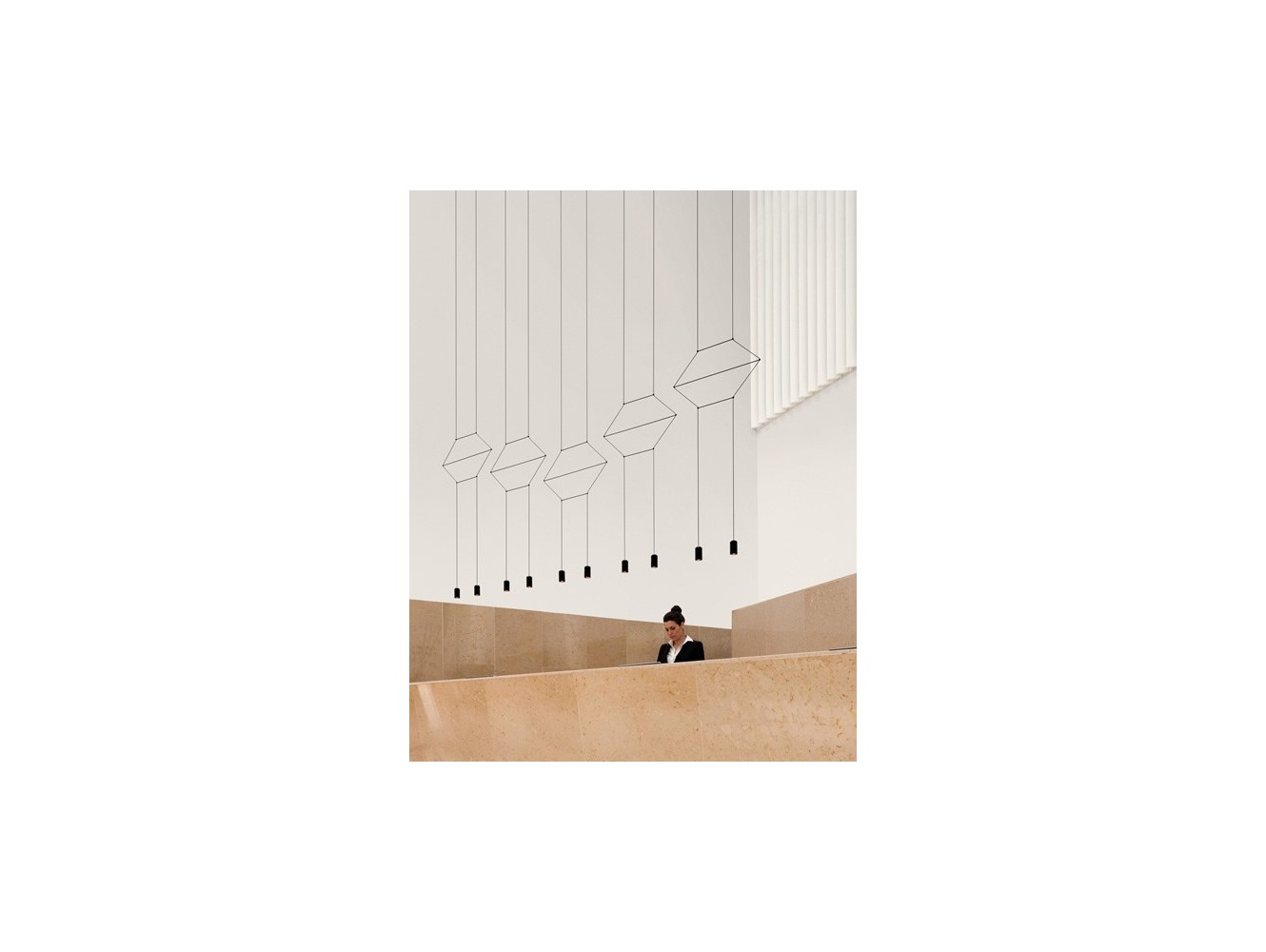 Vibia lámpara de suspensón LED Wireflow Lineal 0325