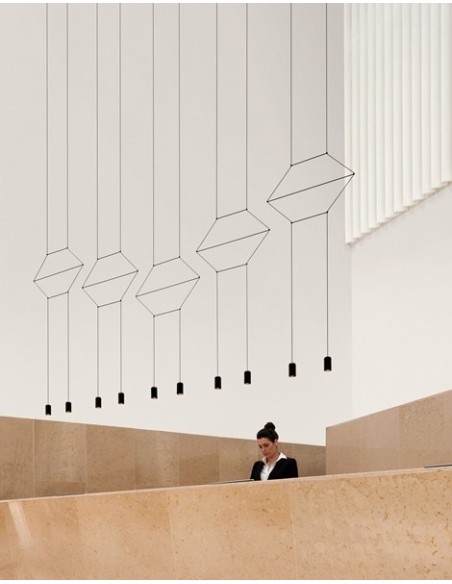 Vibia lámpara de suspensón LED Wireflow Lineal 0325