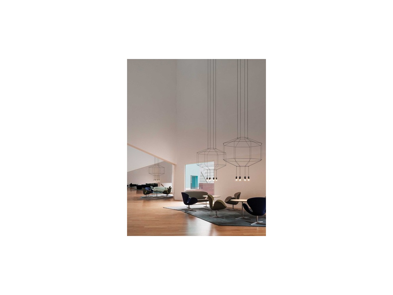 Vibia lámpara de suspensión LED Wireflow 0299