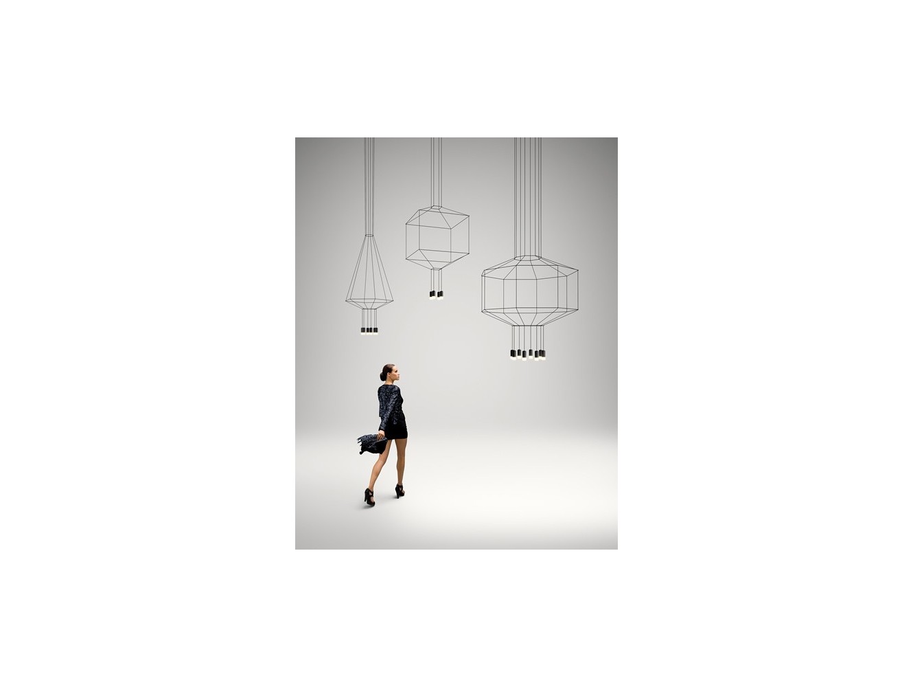 Vibia lámpara de suspensión LED Wireflow 0299