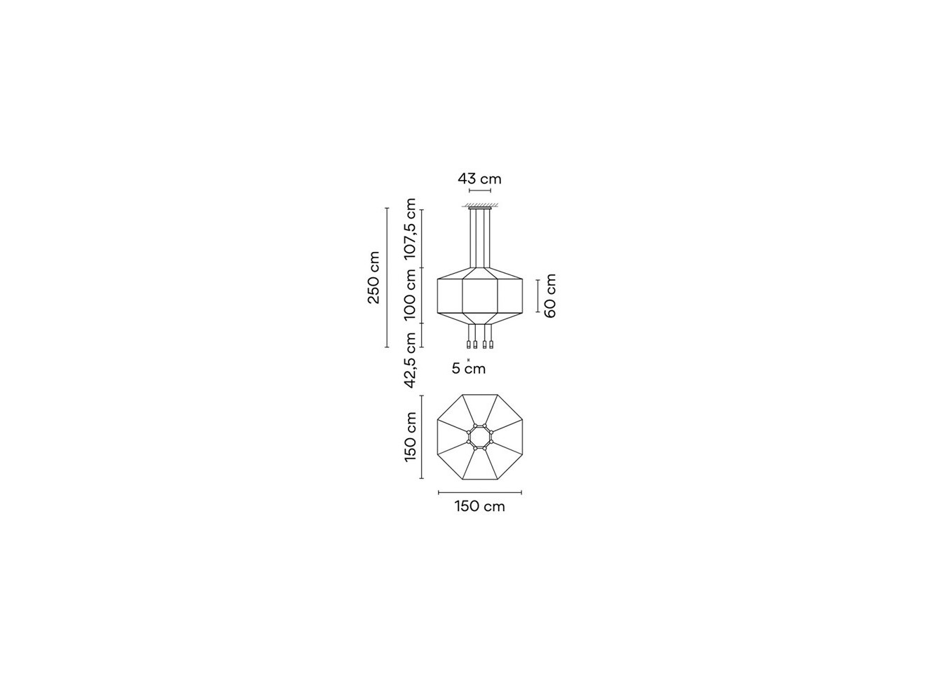 Vibia lámpara de suspensión LED Wireflow 0299