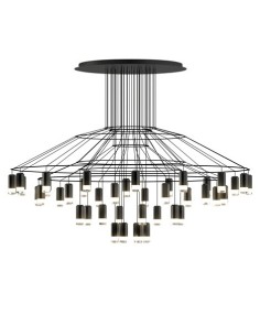 Vibia lámpara de suspensión LED Wireflow Chandelier 0376