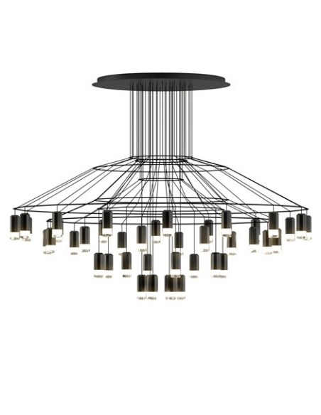 Vibia lámpara de suspensión LED Wireflow Chandelier 0376