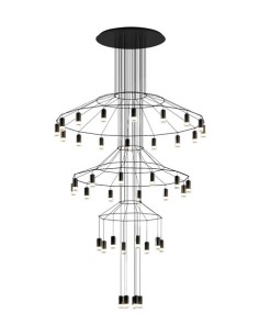 Vibia lámpara de suspensión LED Wireflow Chandelier 0378