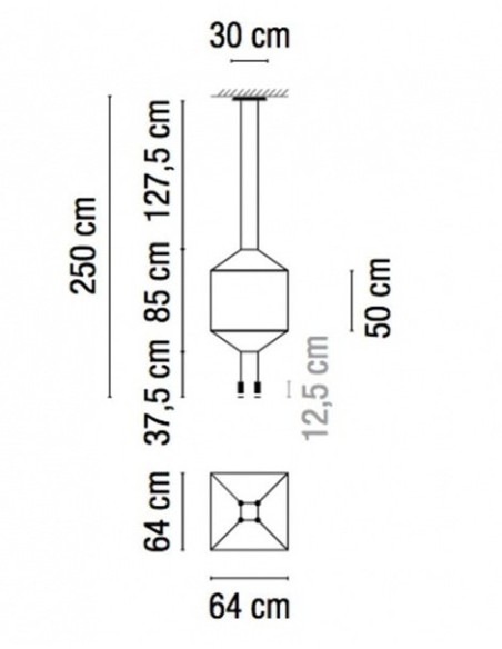 Vibia lámpara de suspensión LED Wireflow 0311