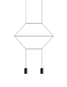 Vibia lámpara de suspensión LED Wireflow Lineal 0320