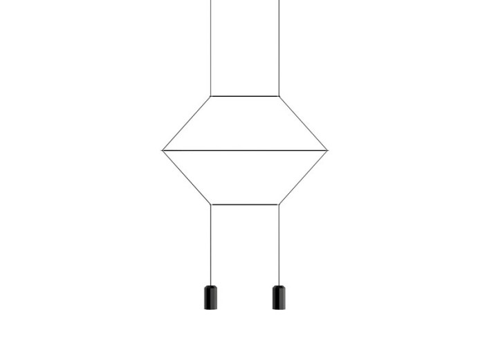 Vibia lámpara de suspensión LED Wireflow Lineal 0320