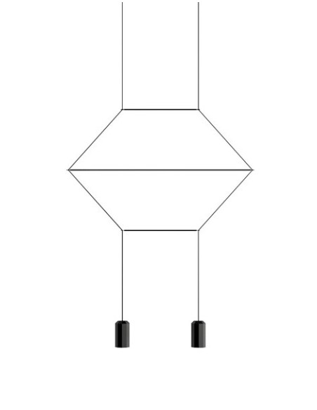 Vibia lámpara de suspensión LED Wireflow Lineal 0320