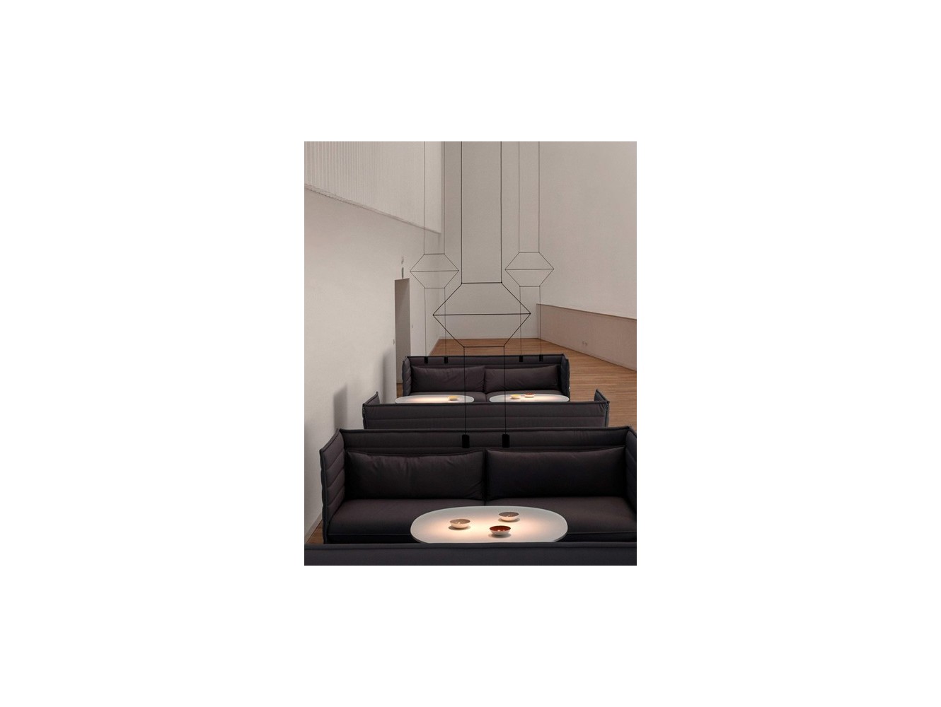 Vibia lámpara de suspensión LED Wireflow Lineal 0320