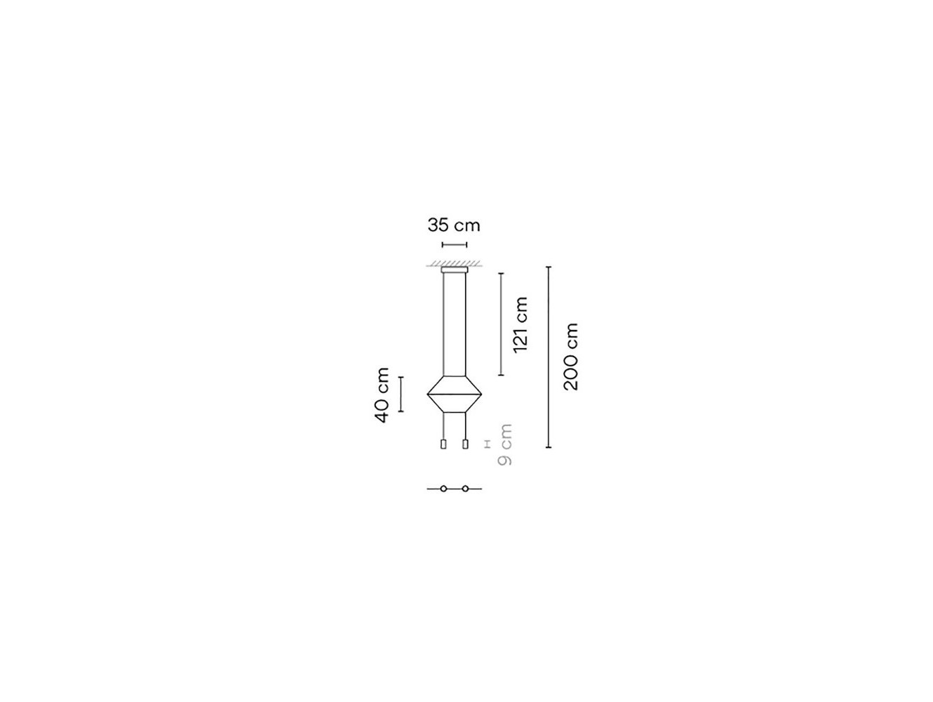Vibia lámpara de suspensión LED Wireflow Lineal 0320