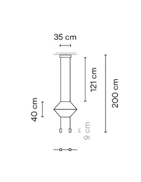 Vibia lámpara de suspensión LED Wireflow Lineal 0320