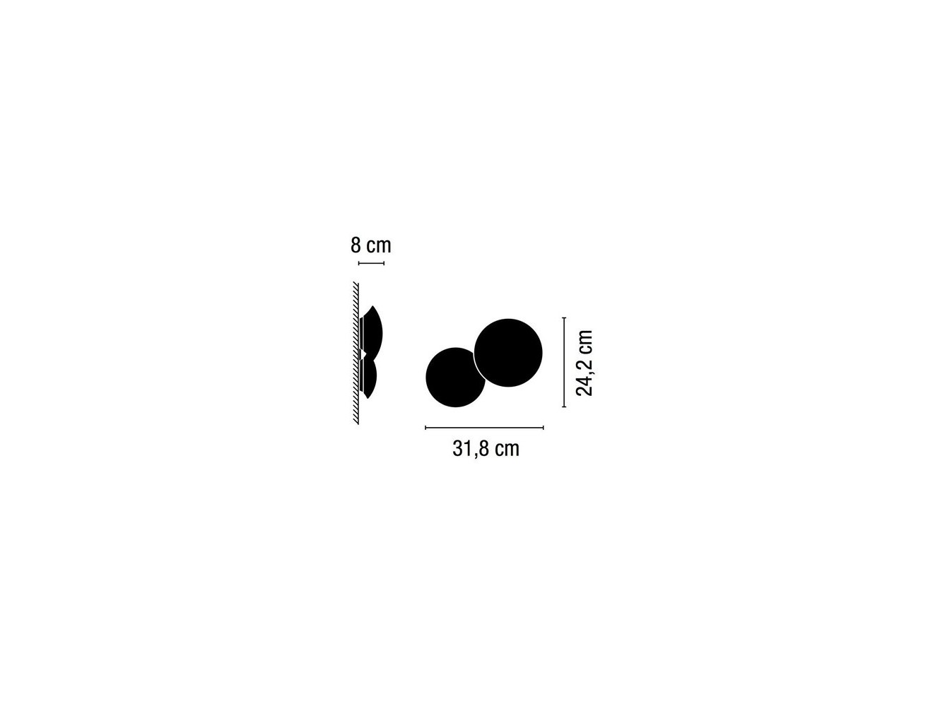 Vibia lámpara de pared Puck 5425