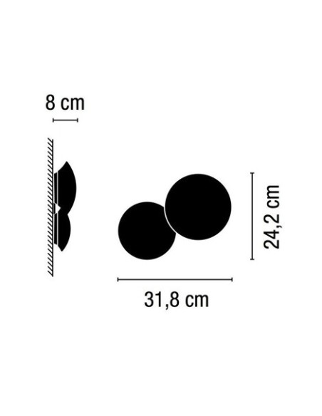 Vibia lámpara de pared LED Puck 5427