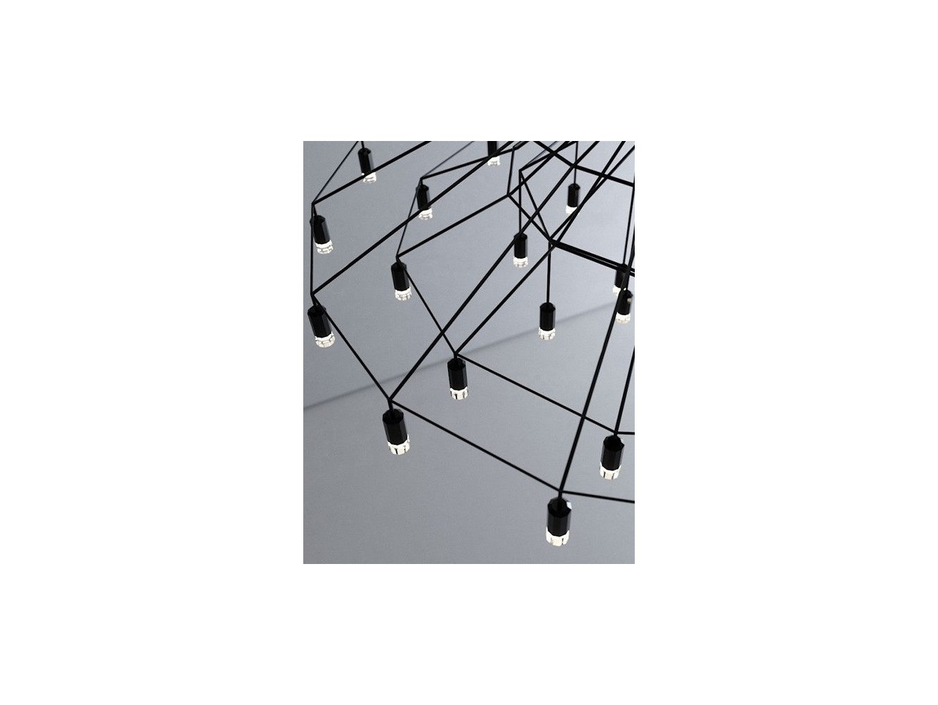 Vibia lámpara de suspensión LED Wireflow Chandelier 0376