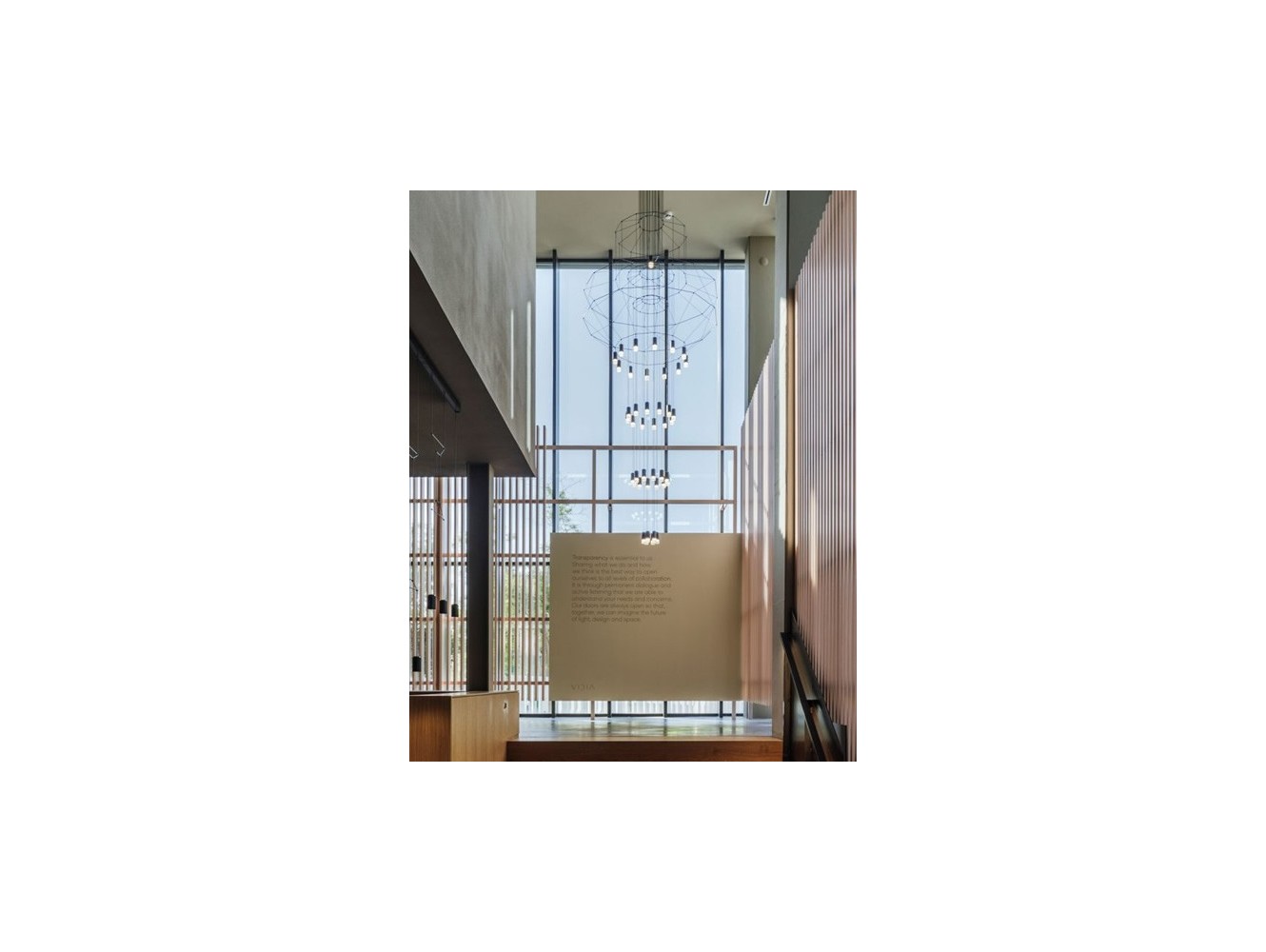 Vibia lámpara de suspensión LED Wireflow Chandelier 0374