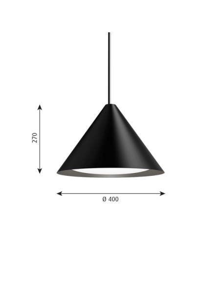 Louis Poulsen lámpara de suspensión KEGLEN 400 LED DESCATALOGADO