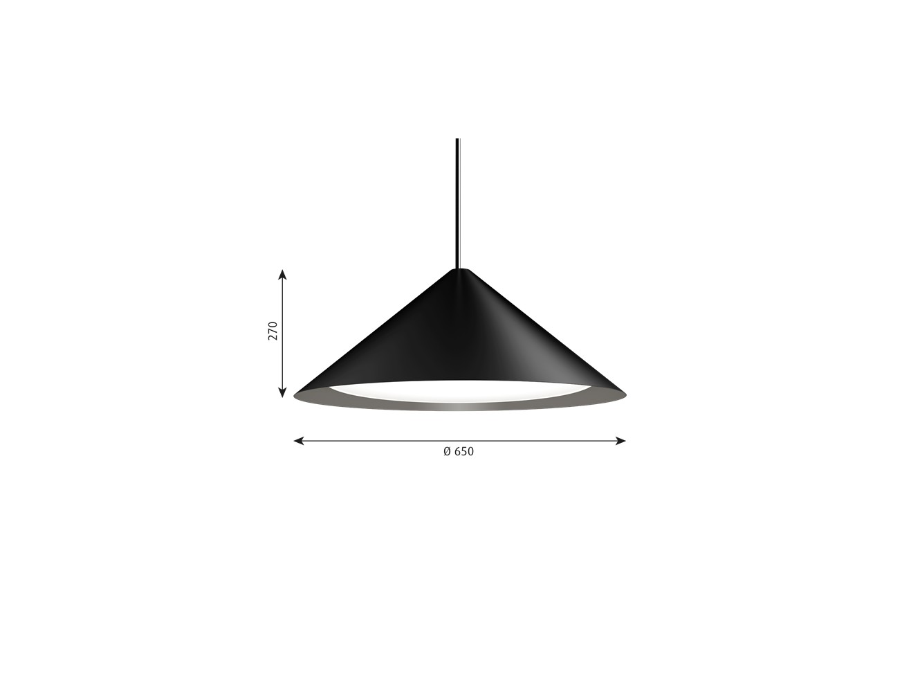 Louis Poulsen lámpara de suspensión KEGLEN 650 LED DESCATALOGADO