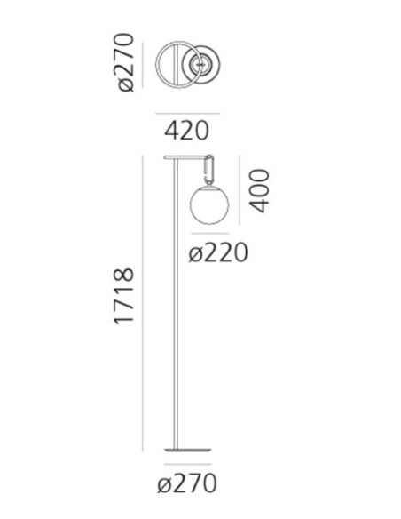 Artemide lámpara de pie Nh 22 Floor