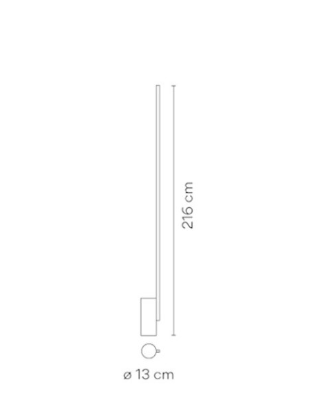 Vibia Sticks 7348 Lámpara de Pie Negra