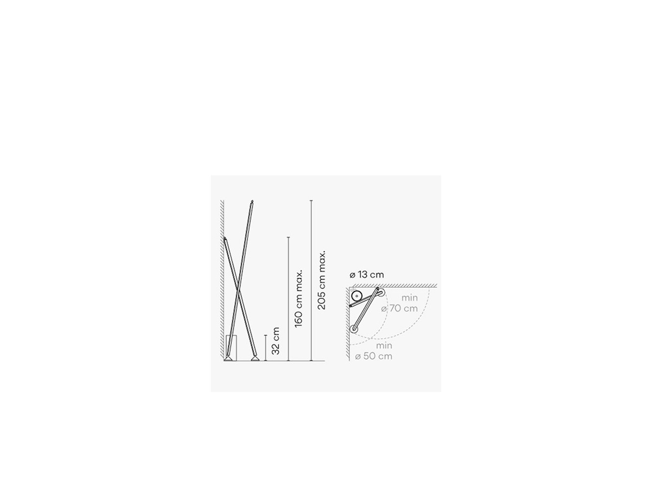 Vibia Sticks 7338 Lámpara de Pie Negra