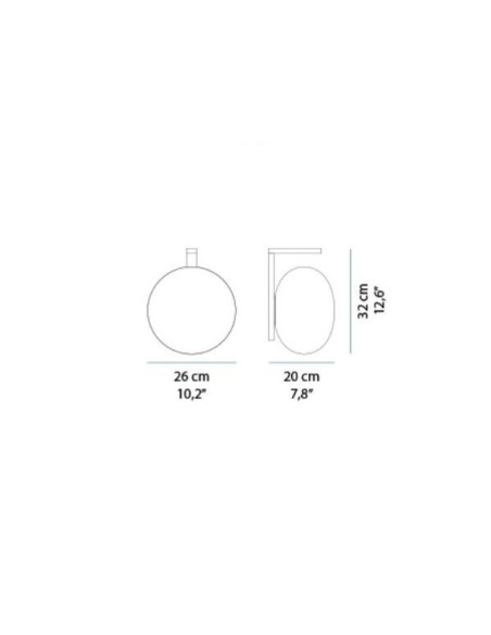 Oluce lámpara de pared Alba 32 cm