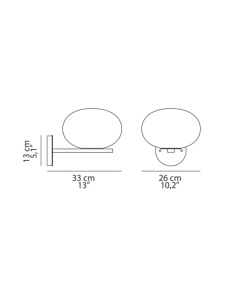 Oluce lámpara de pared Alba