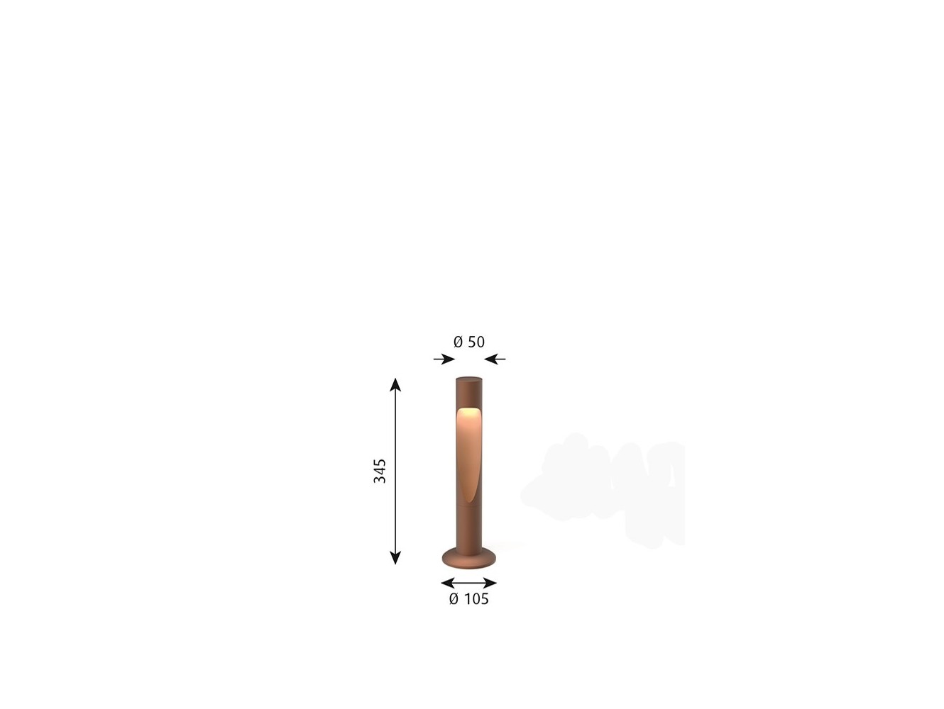 Louis Poulsen Bolardo Flindt Garden corto base sin Adaptador 4000K